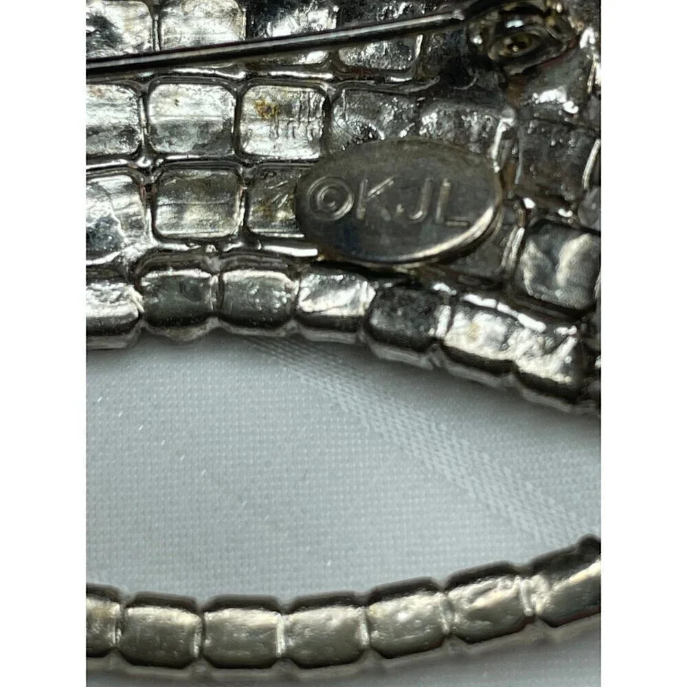 Kjl Kenneth Jay Lane Top Hat Brooch Pin - image 6